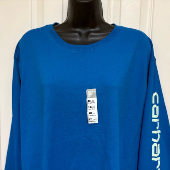 ⭐️NWT⭐️Carhartt Women's Blue Long Sleeve Tee - Picture 2 of 7